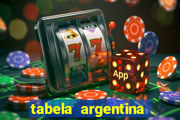 tabela argentina torneo betano